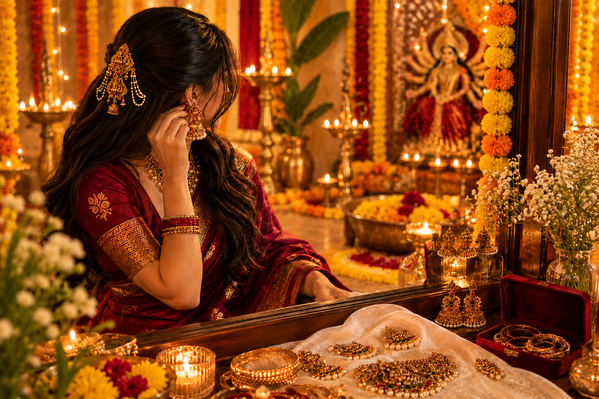 Jewellery for Saree: How to Style for Dussehra