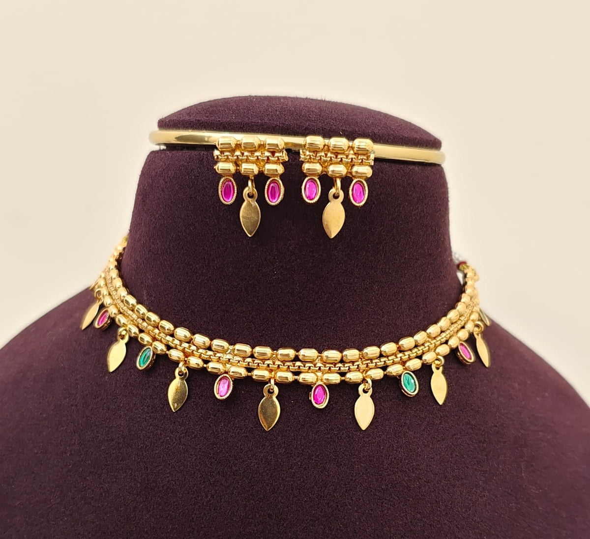 Rashmika Inspired Triple Layer Bead Choker
