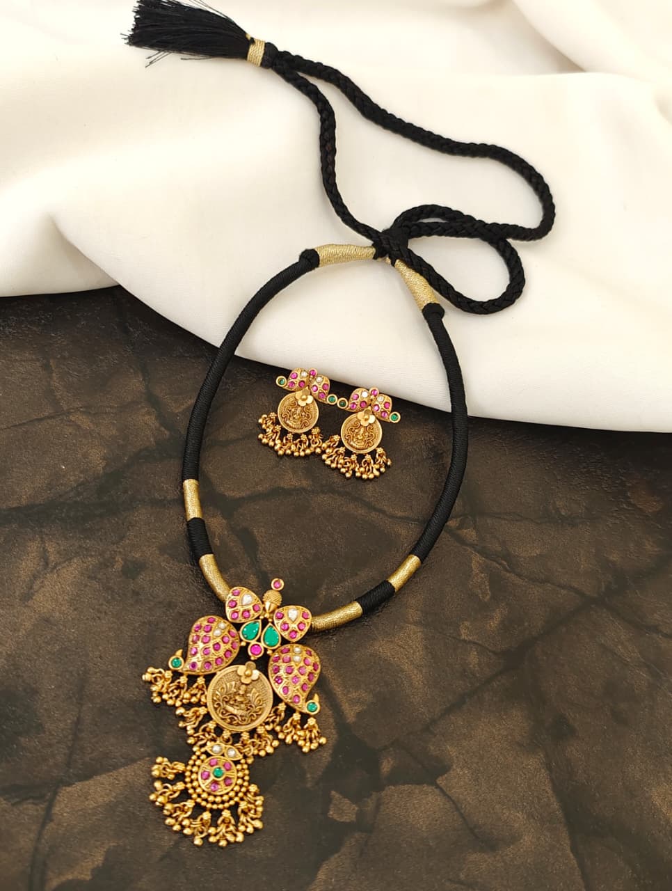 Black Thread Necklace