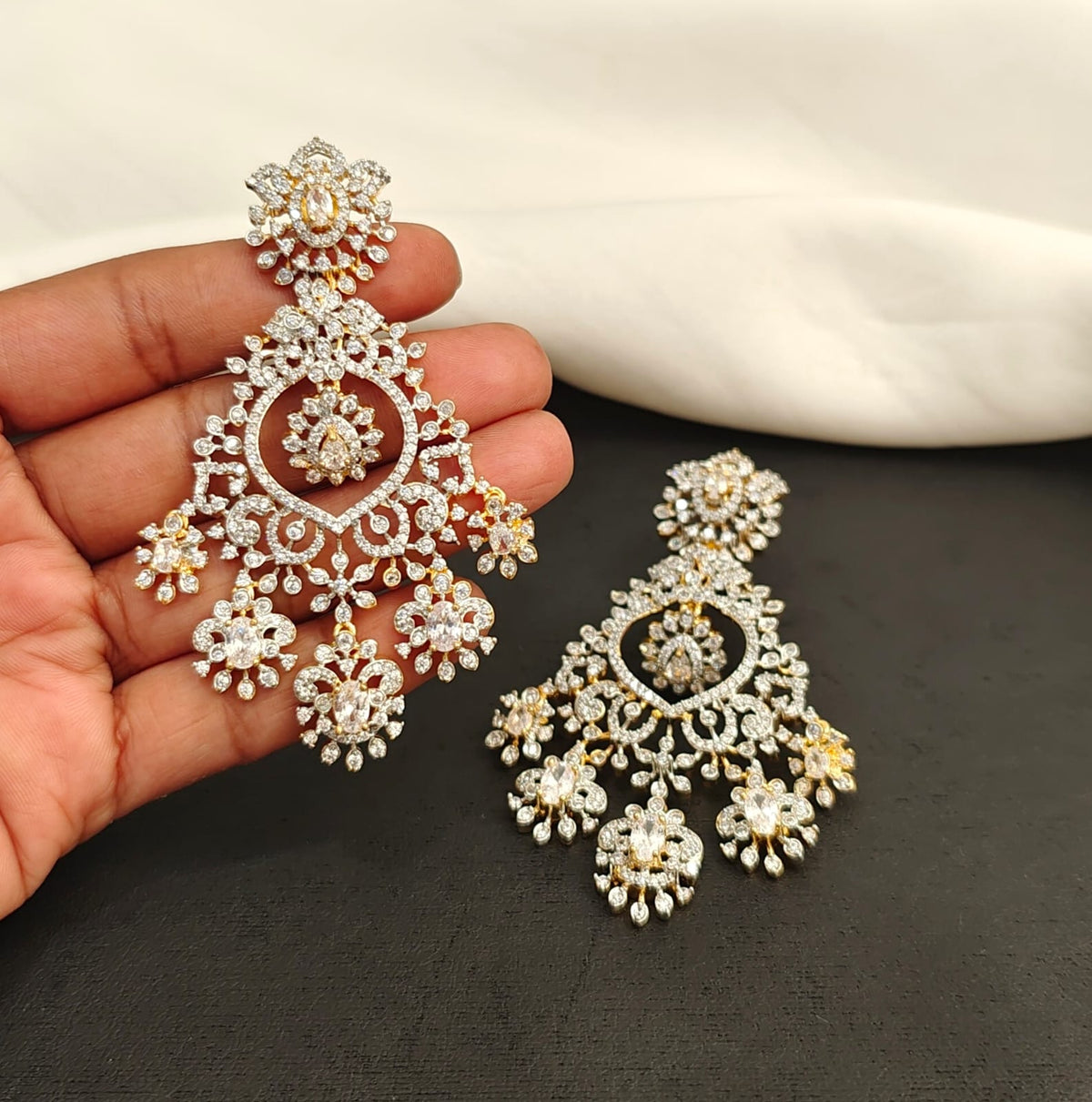 Diamond Inspired Statement Earrings