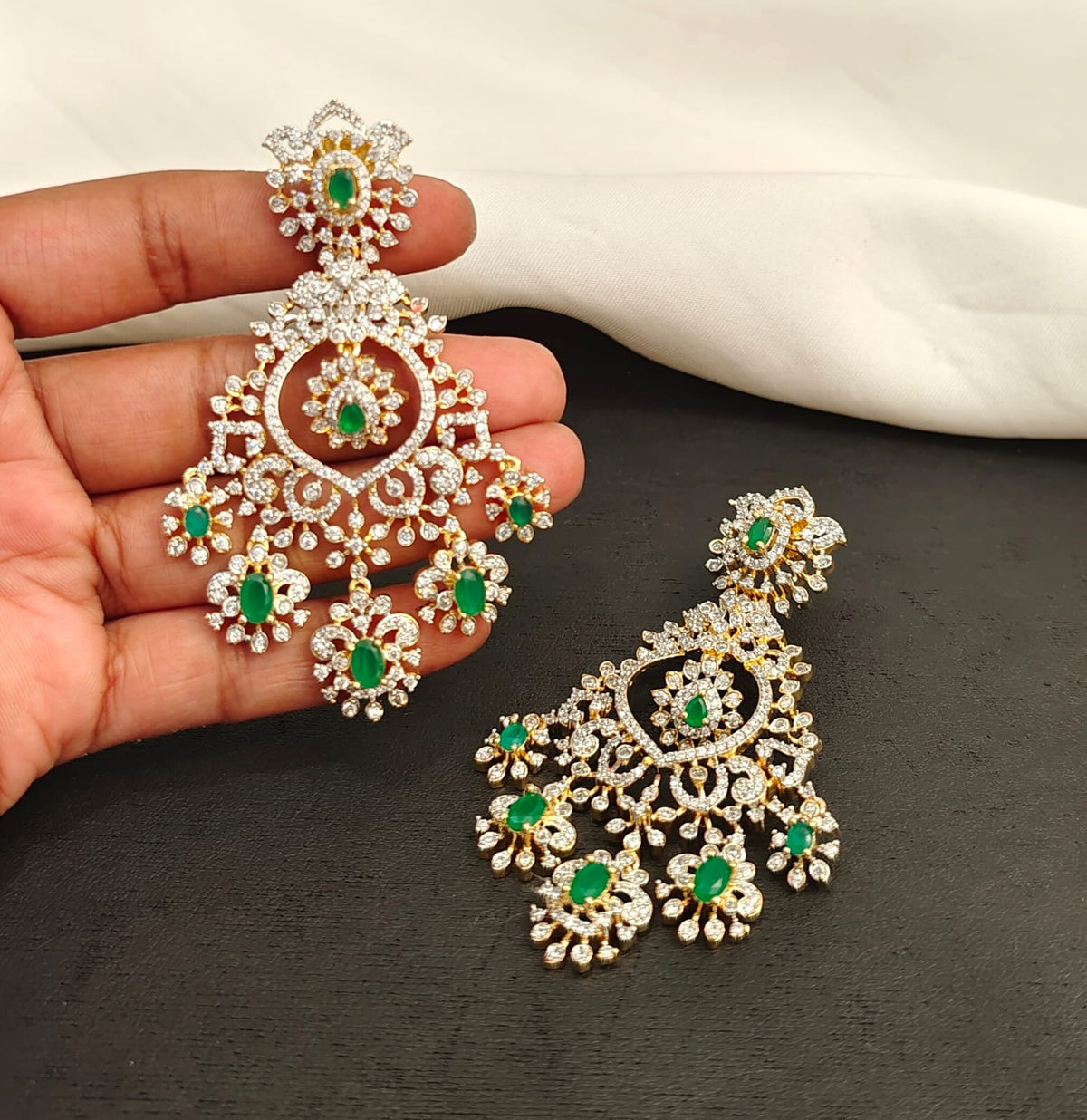 Diamond Inspired Statement Earrings