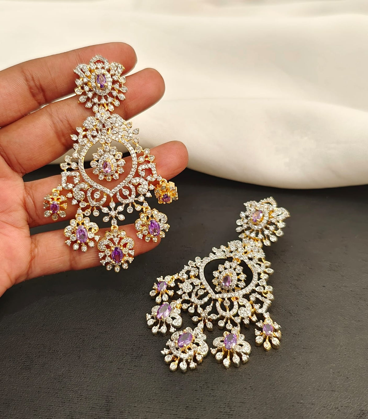 Diamond Inspired Statement Earrings