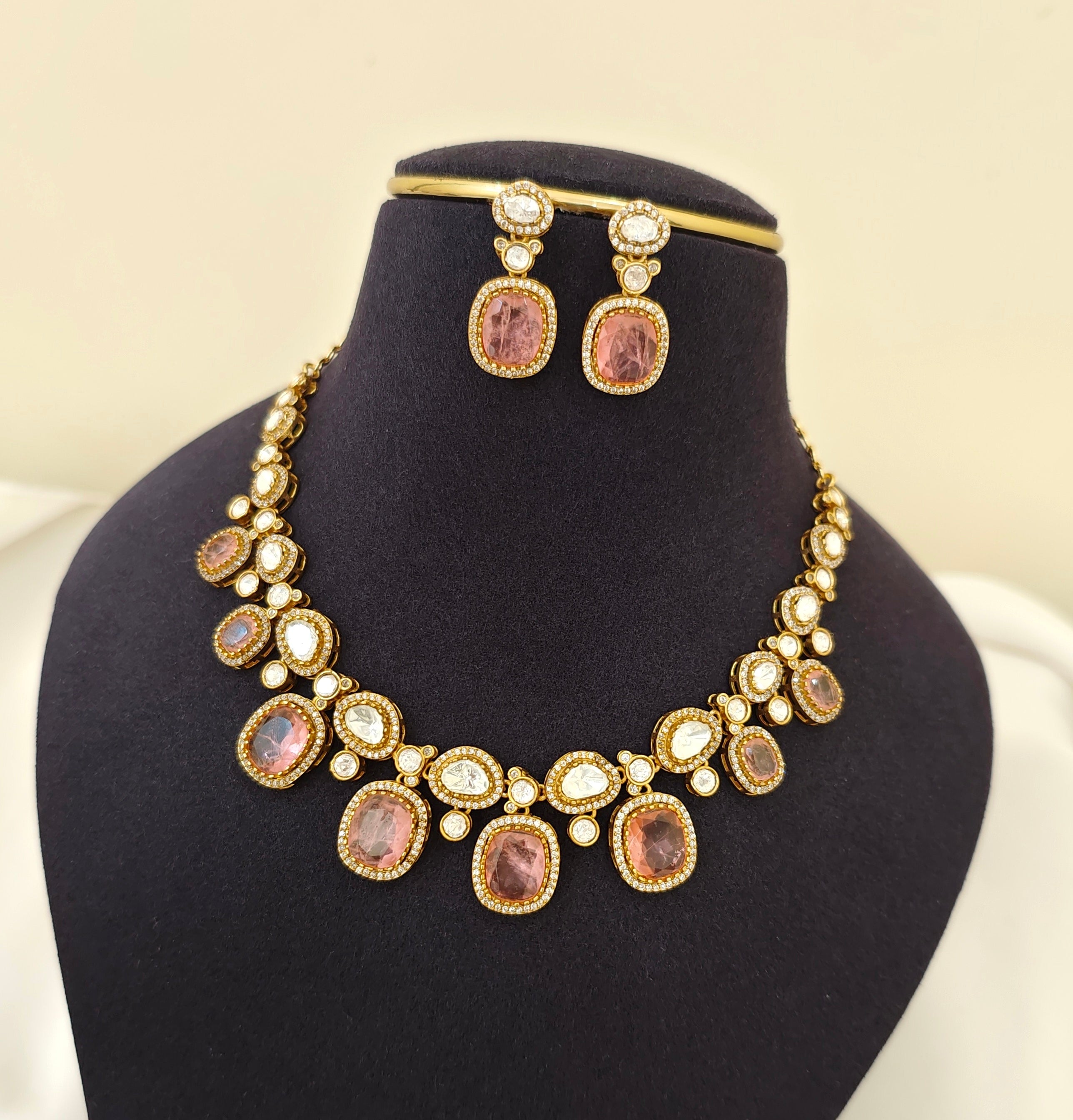 Moissanite Doublet Stone Necklace