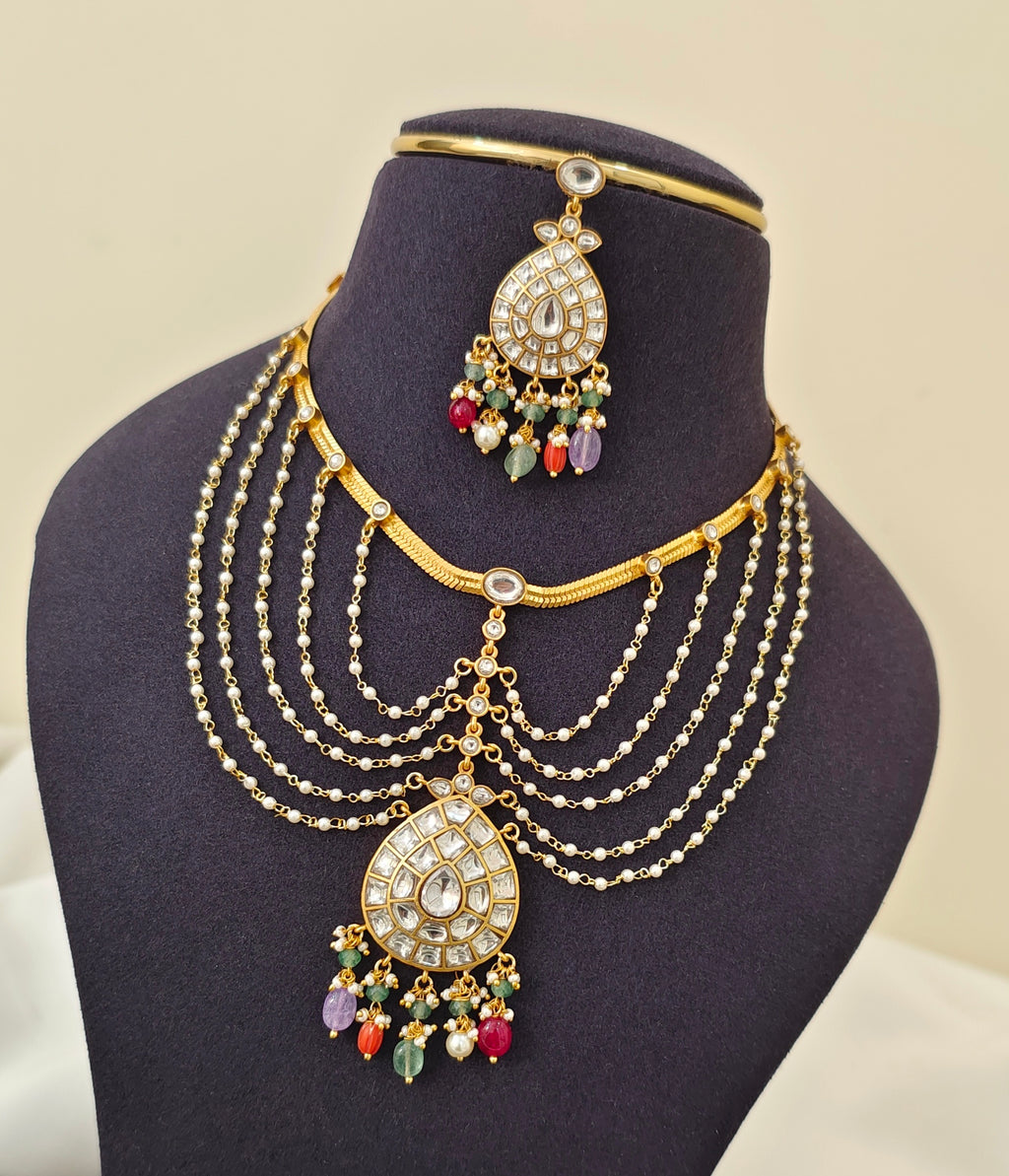 Jadau Kundan Gold Inspired Neckset