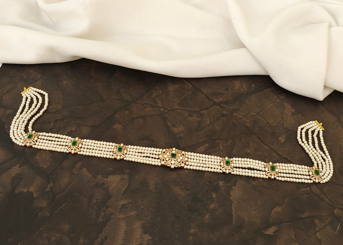 Mossanite Hipchain Pearl