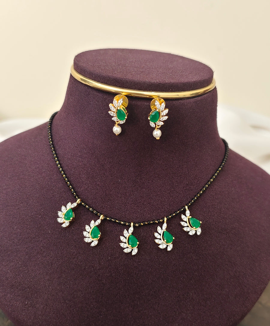 Diamond Look Black Beads