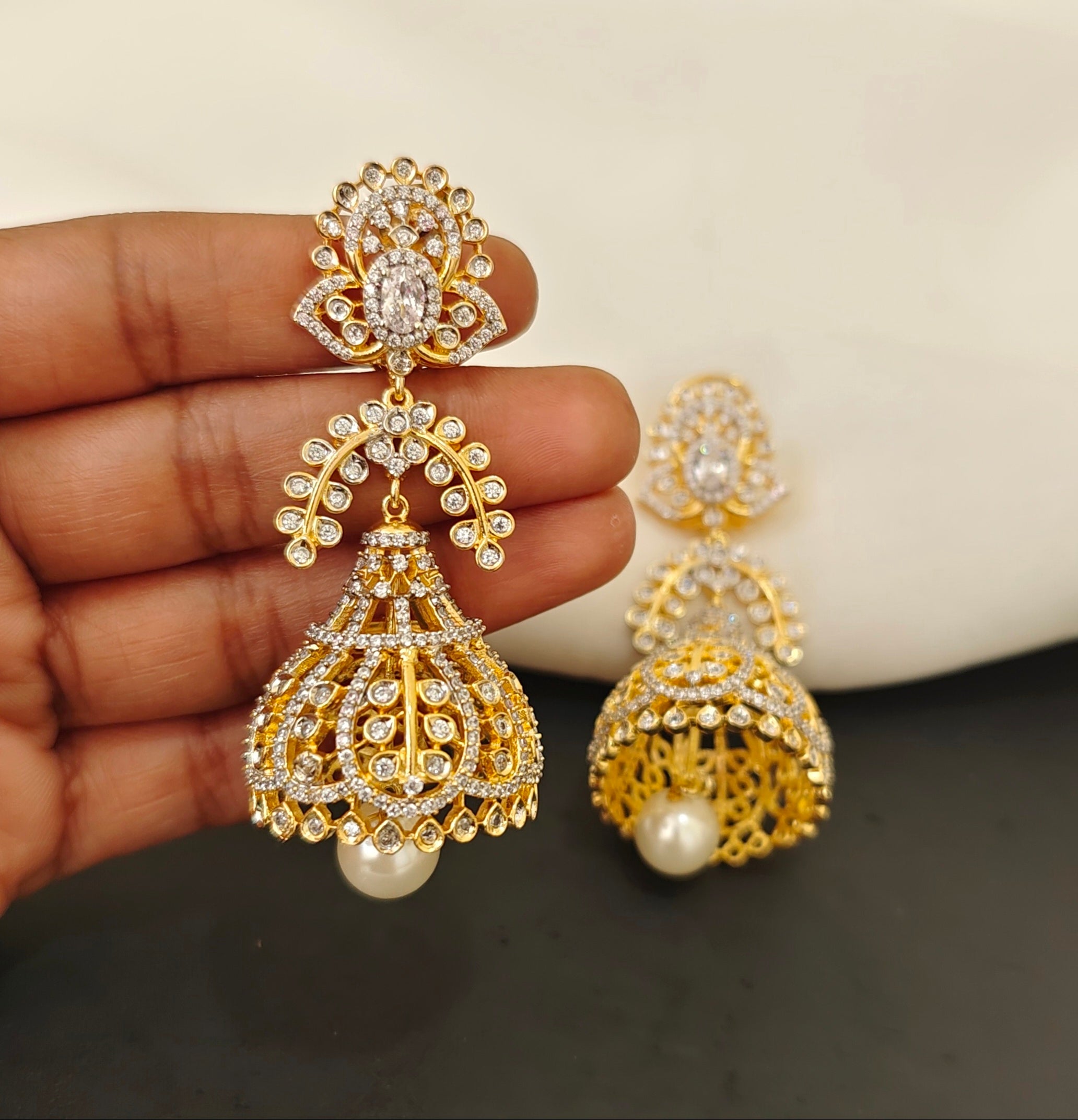 Diamond Inspired Jhumkas
