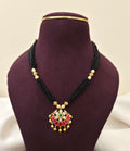 Jadau Kundan Black Beads