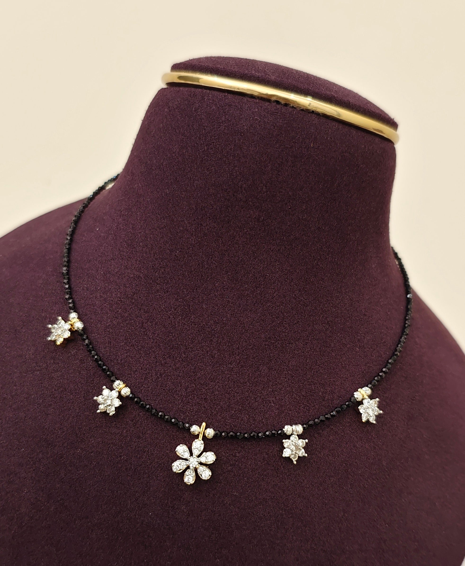 Diamond look Black Beads