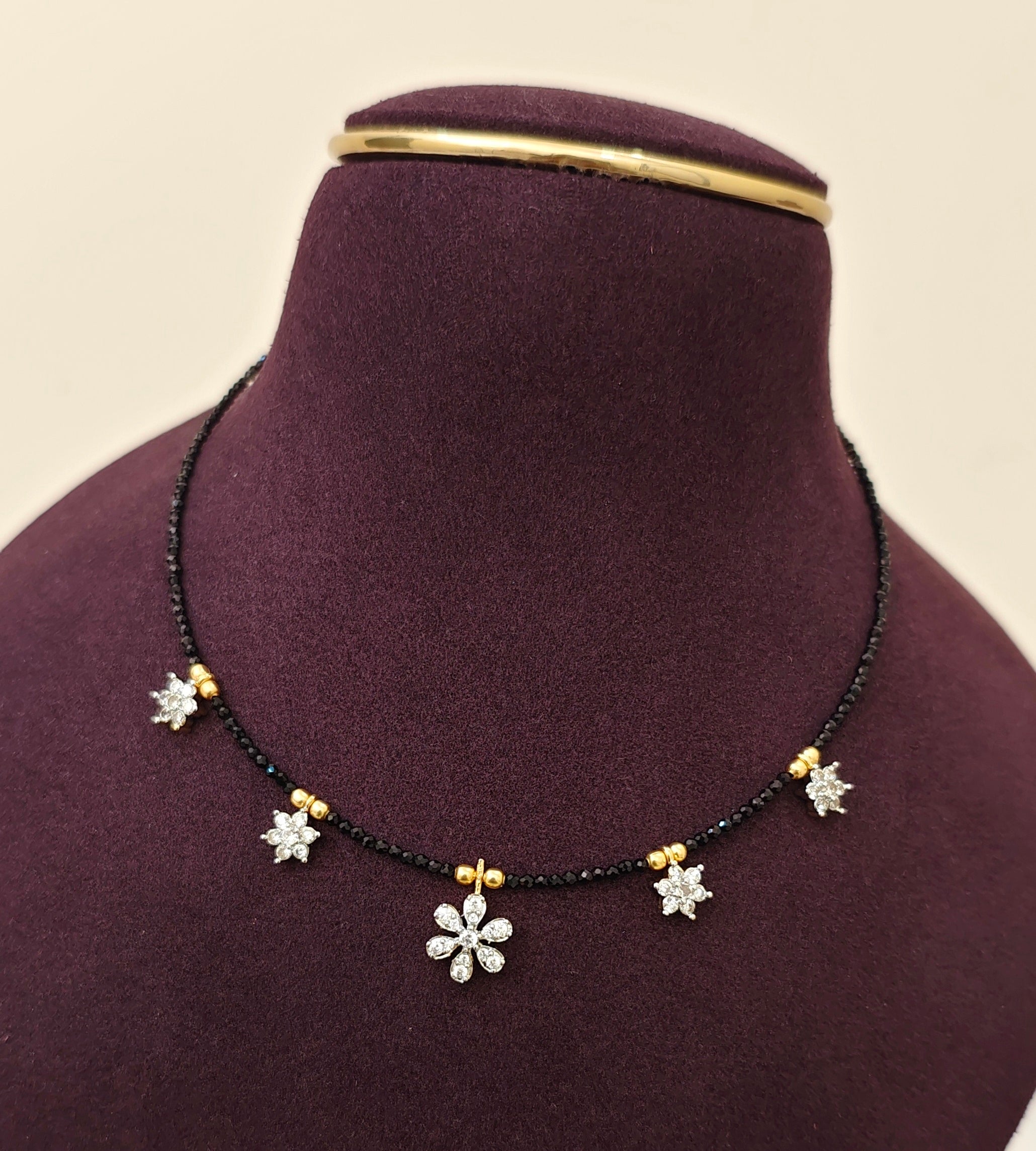 Diamond look Black Beads