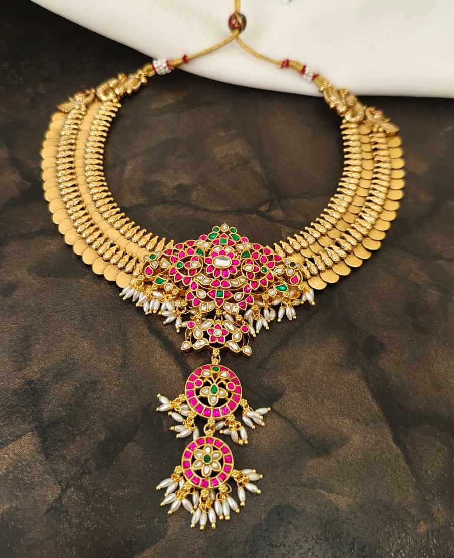 Floral Jadau Kundan Kante Set