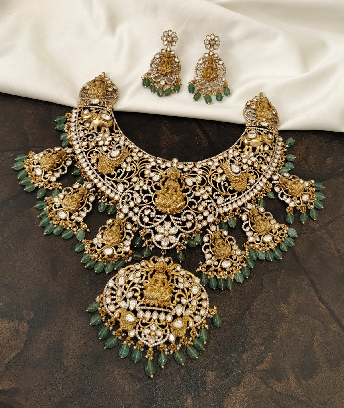 Moissanite Lakshmi Neckset