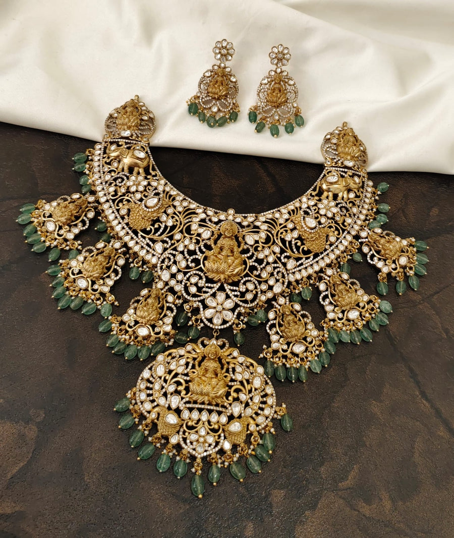 Moissanite Lakshmi Neckset
