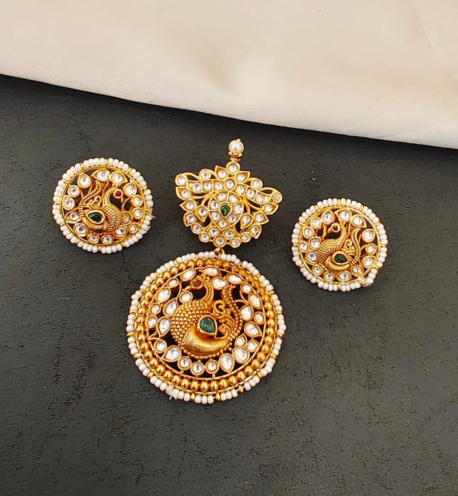 Moissanite Peacock Pendant Tops