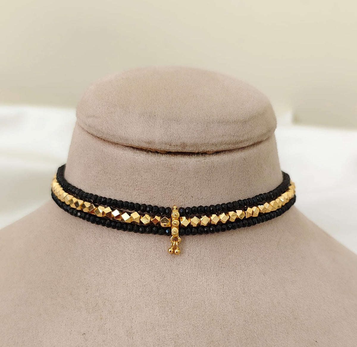 Black Beaded Rashmika Inspired Choker