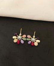 Real Bead Hanging Earrings