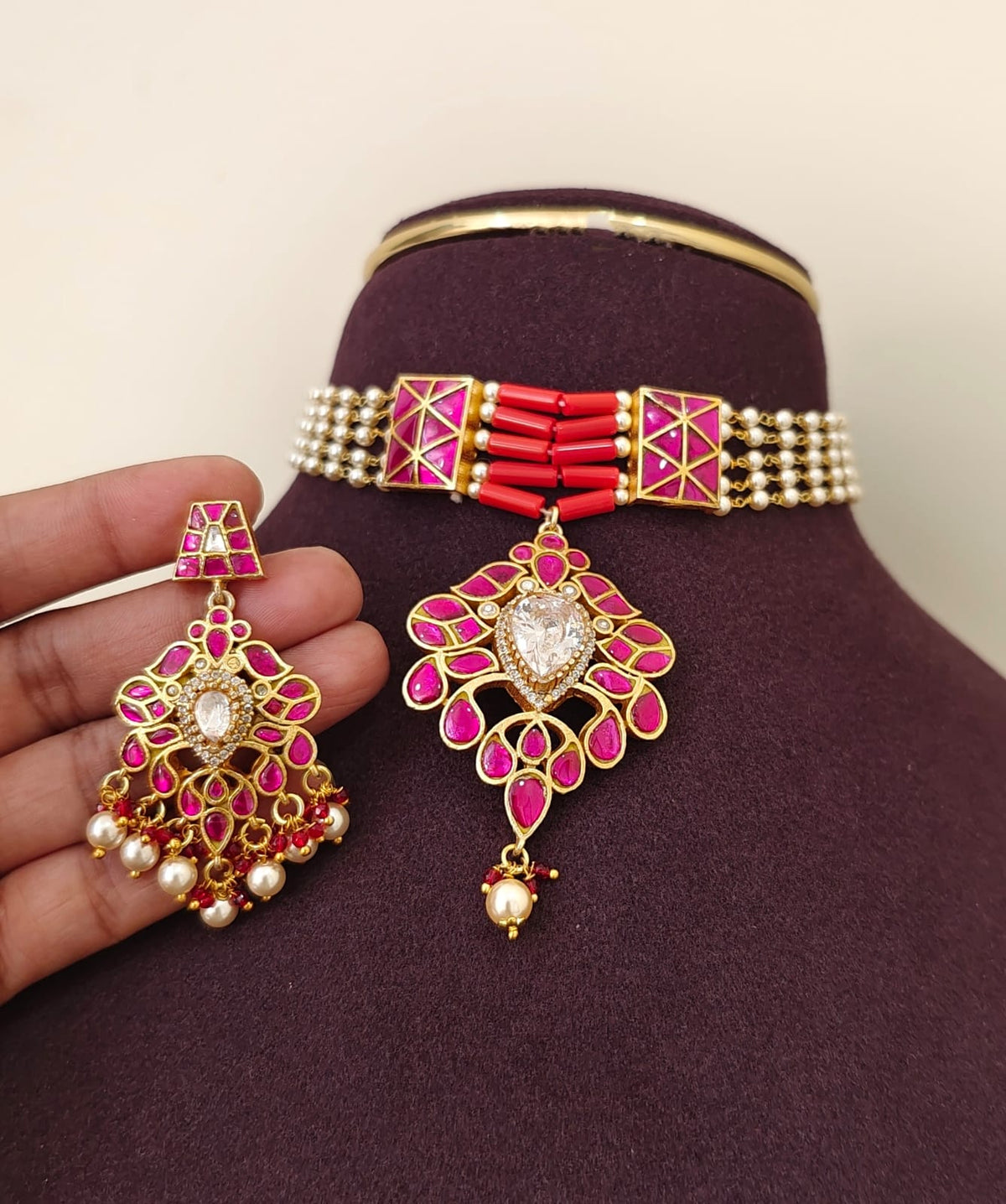Pink Samantha Inspired Choker Set